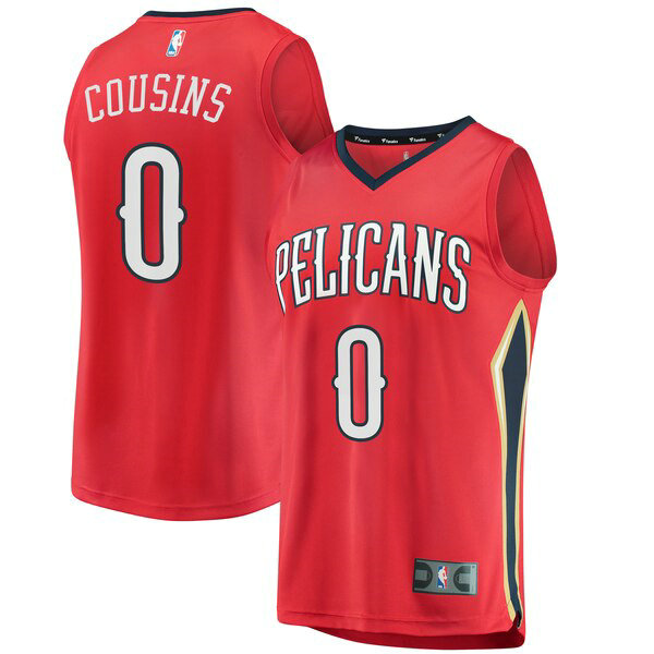 Maillot nba New Orleans Pelicans Statement Edition Homme DeMarcus Cousins 0 Rouge